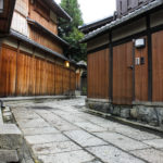 京都の街並み　味わいのある路地
