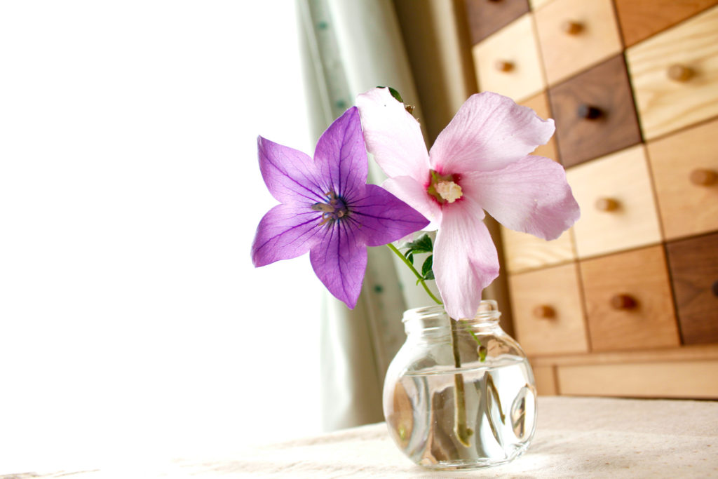 ミニチュア桔梗の花瓶