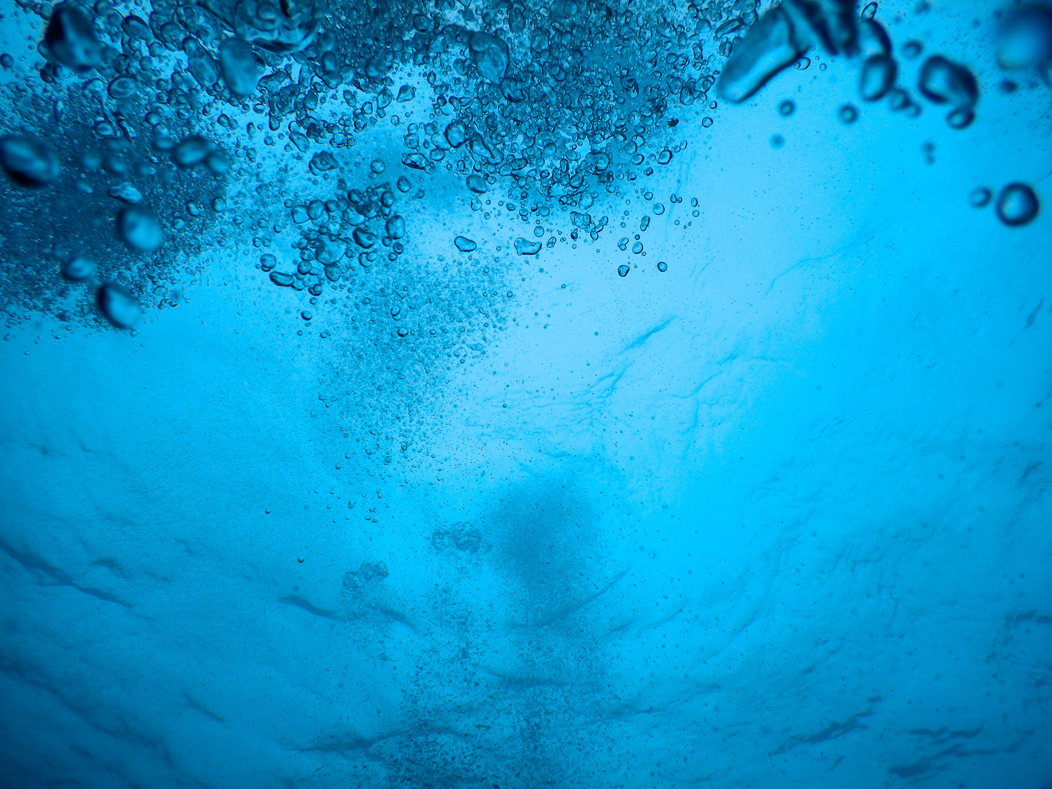 海中の泡 フリー 無料 写真素材 ダウンロード Blue Green