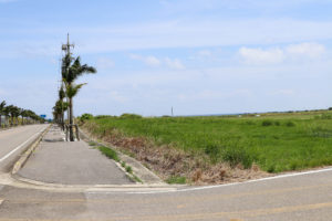 沖縄　石垣島の道路と空