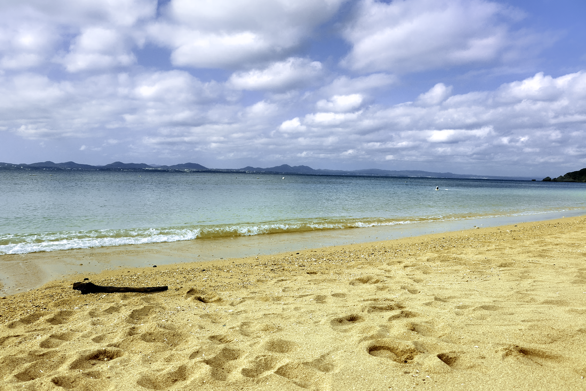 南国の青い海と砂浜と流木 2 フリー 無料 写真素材 ダウンロード Blue Green