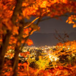 清水寺の高台から見る京都の町並み