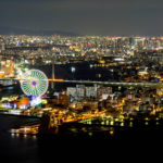 コスモタワー展望台からの海遊館と大阪の夜景